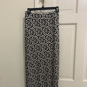 Black and White print Maxi skirt